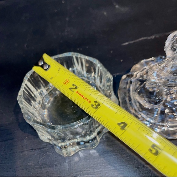 VINTAGE Mosser Clear Glass Victorian Lady Dresser Trinket Jewelry - Picture 15 of 15